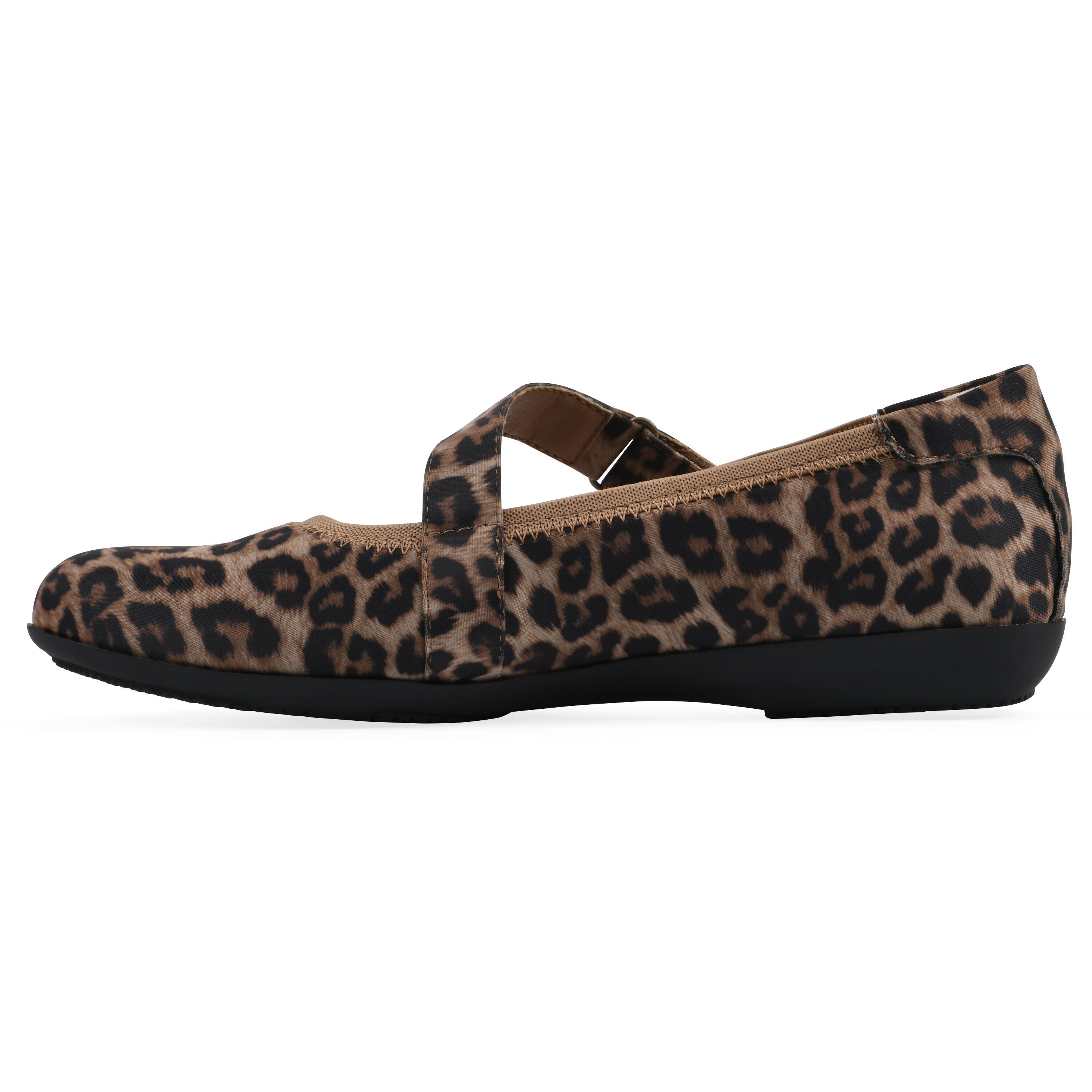 Carwen Ballet Flat, TAN LEOPARD NYLON, alternate image number 3
