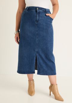 Plus Size Blue Skirts