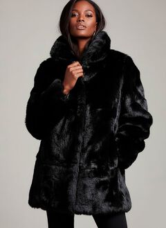 Plus Size Black Coat