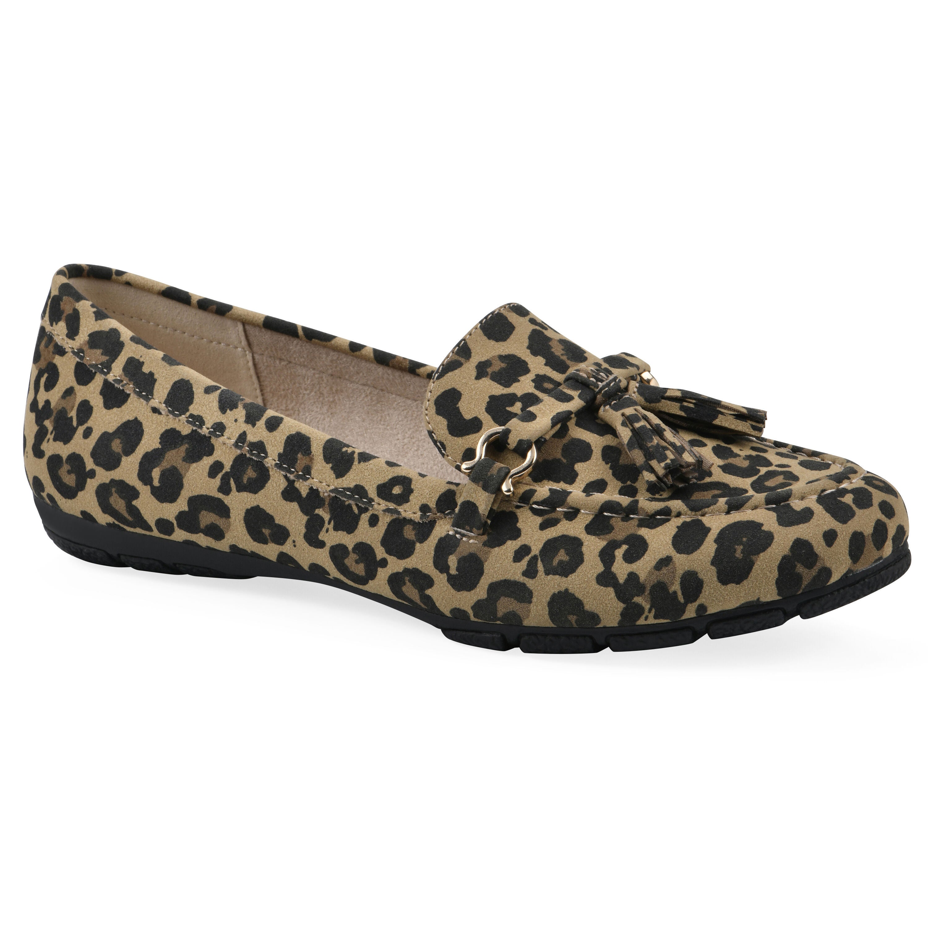 Gush Driving Mocassin, TAN LEOPARD FABRIC, hi-res image number 0