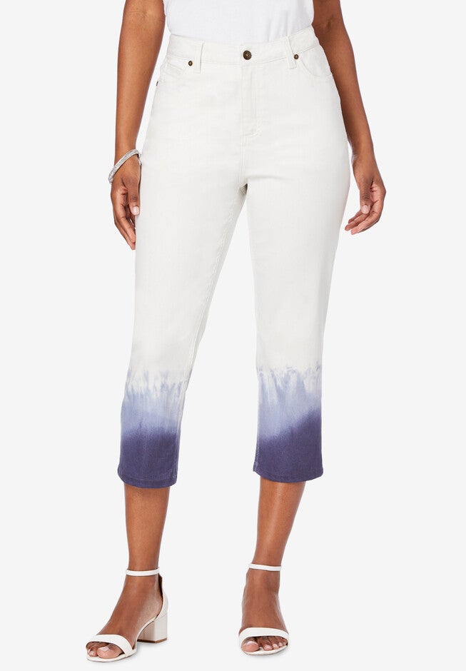 Tie-Dye Capri, NAVY DIP DYE, hi-res image number null