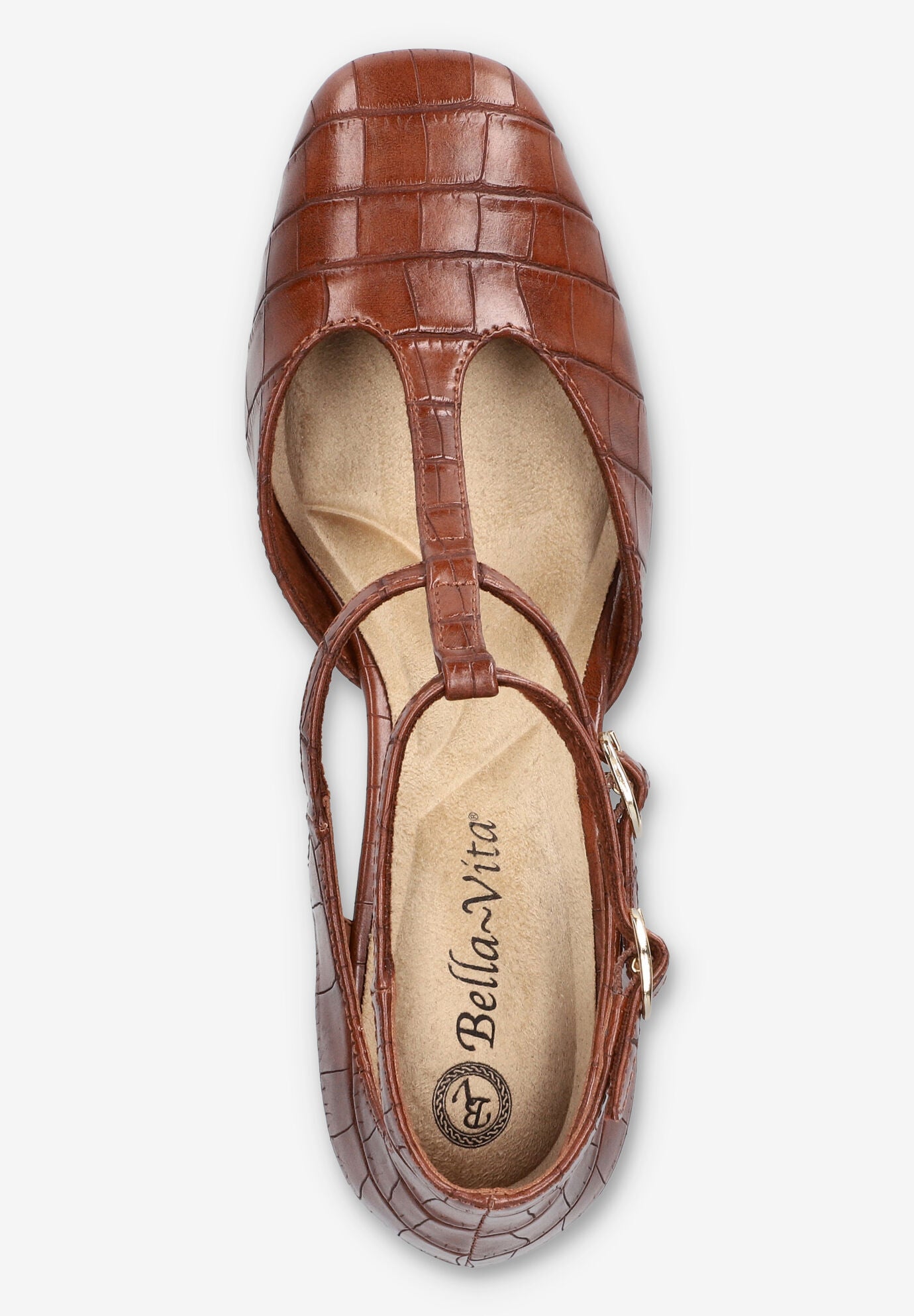 Harpswell Block Heel Pump, TAN CROCO, alternate image number 6