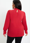 Lace Yoke Mockneck Top, , on-hover image number null