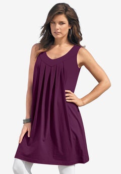 Pleated Ultimate Tunic Tank
