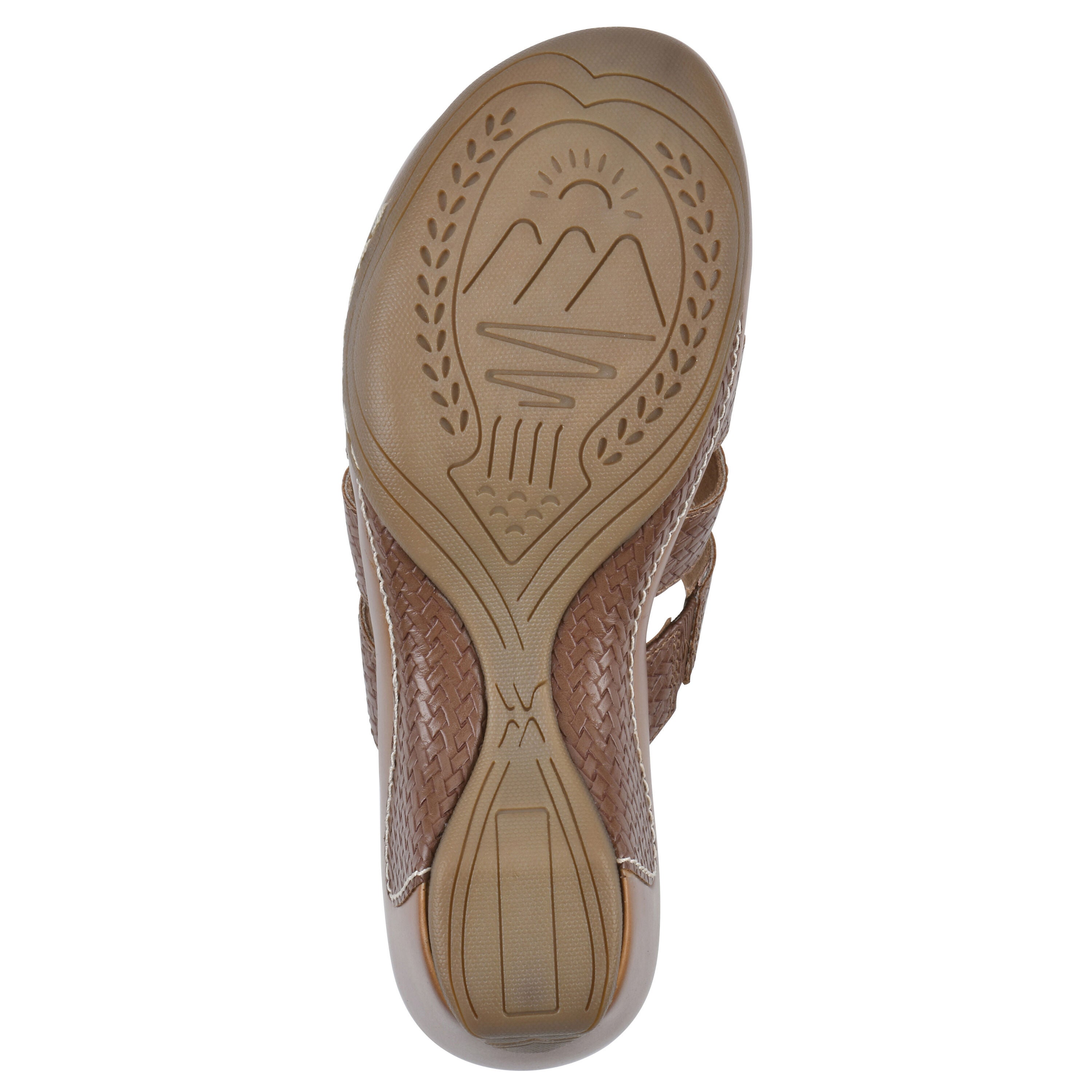 Valora Slip-On Clog Sandal, BROWN WOVEN, alternate image number 5