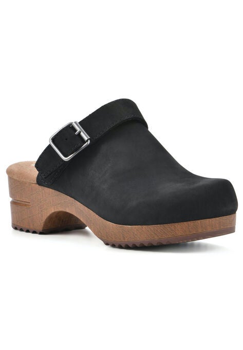 White Mountain Being Convertible Clog Mule, BLACK NUBUCK, hi-res image number null