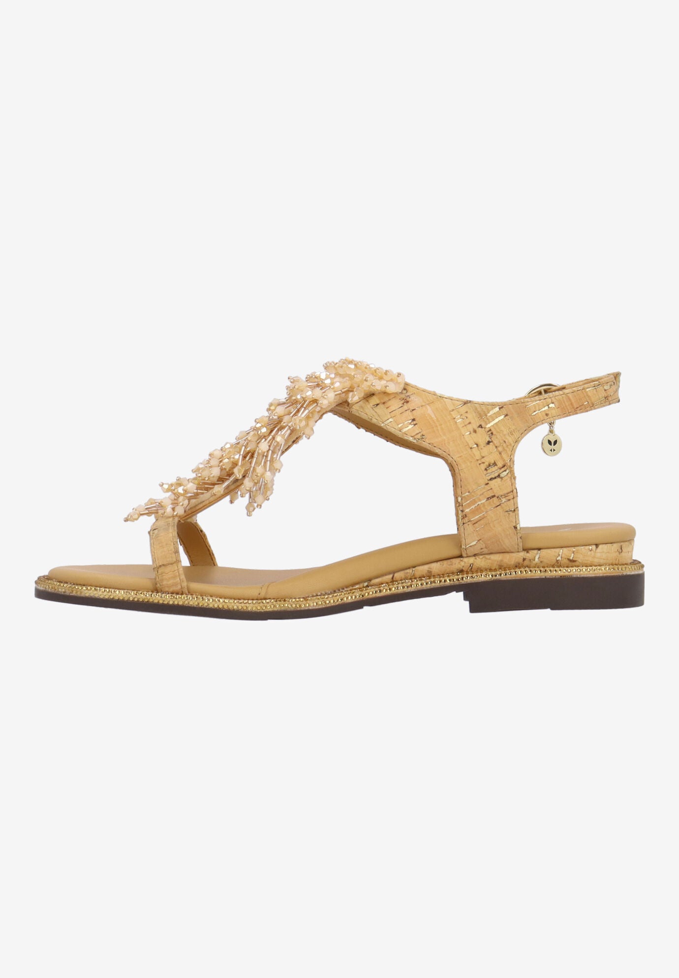 Lunaria Slingback Sandal, NATURAL GOLD, alternate image number 4