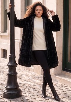 Plus Size 2-in-1 Puffer and Faux Fur Coat
