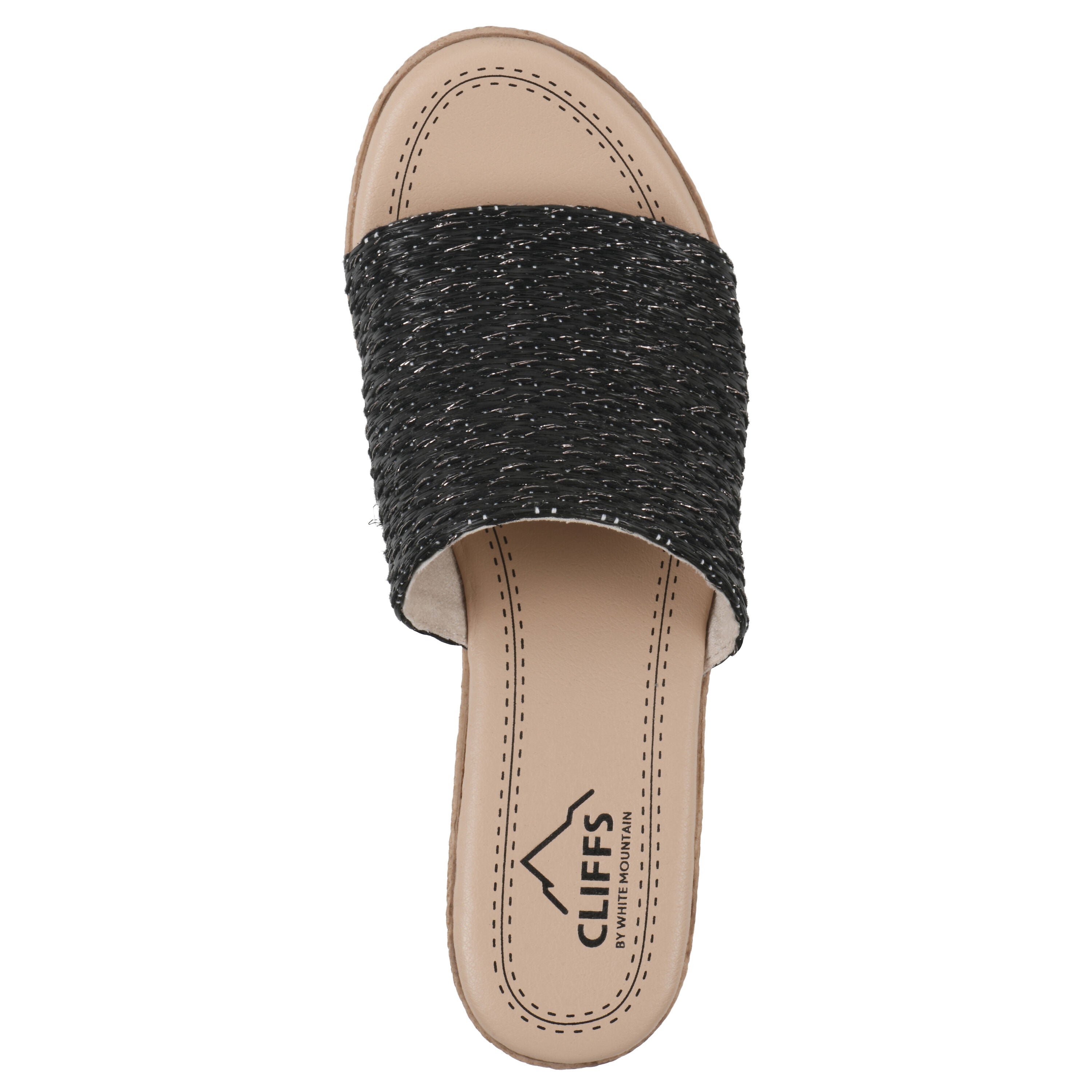 Biancia Wedge Sandal, BLACK METALLIC, alternate image number 4