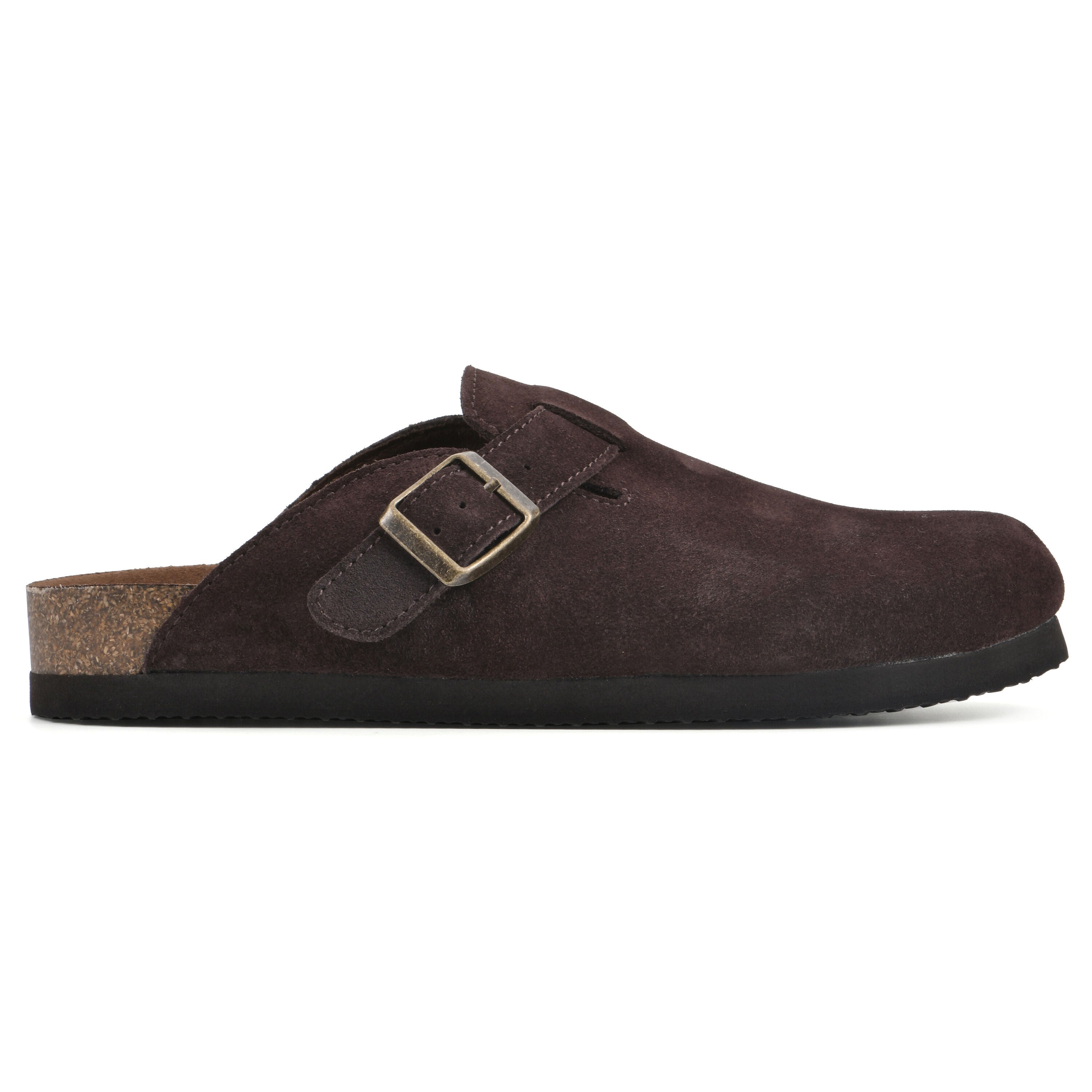 Bari Footbeds Clog, BROWN SUEDE, alternate image number 2