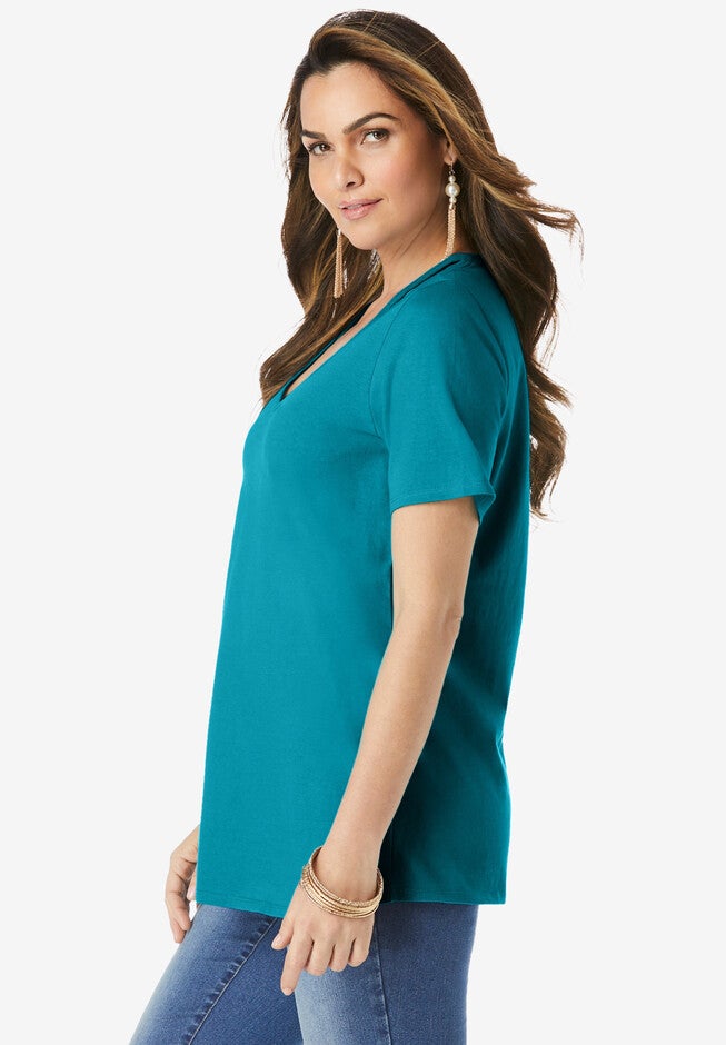 Slit V-Neck Ultimate Tee, , alternate image number null