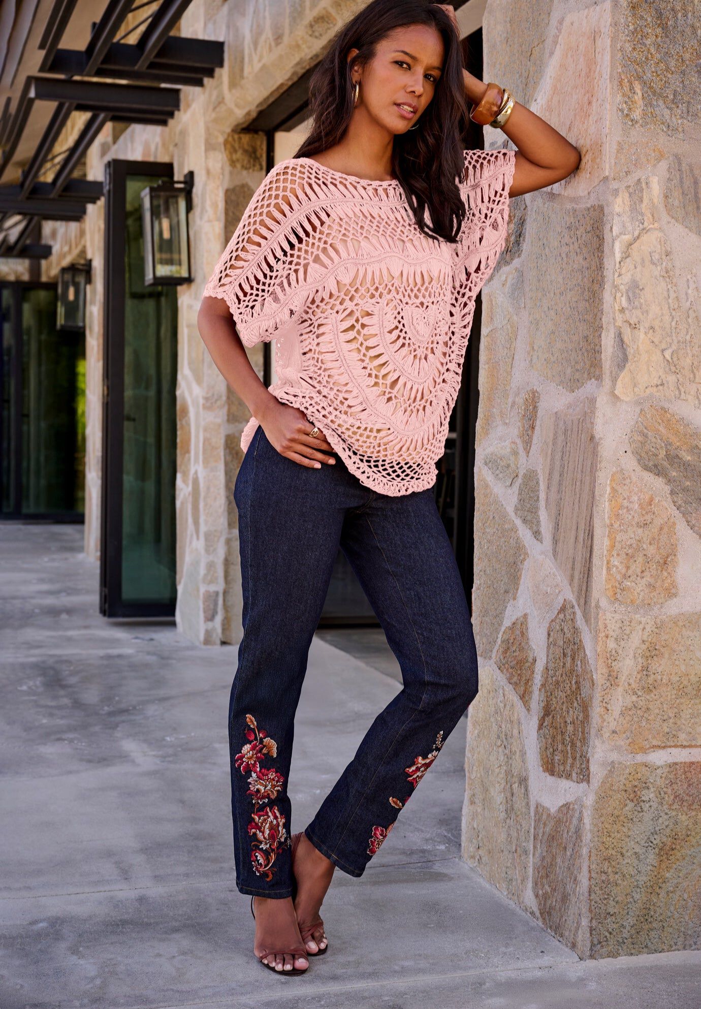 Plus Size Relaxed Pullover Crochet Sweater