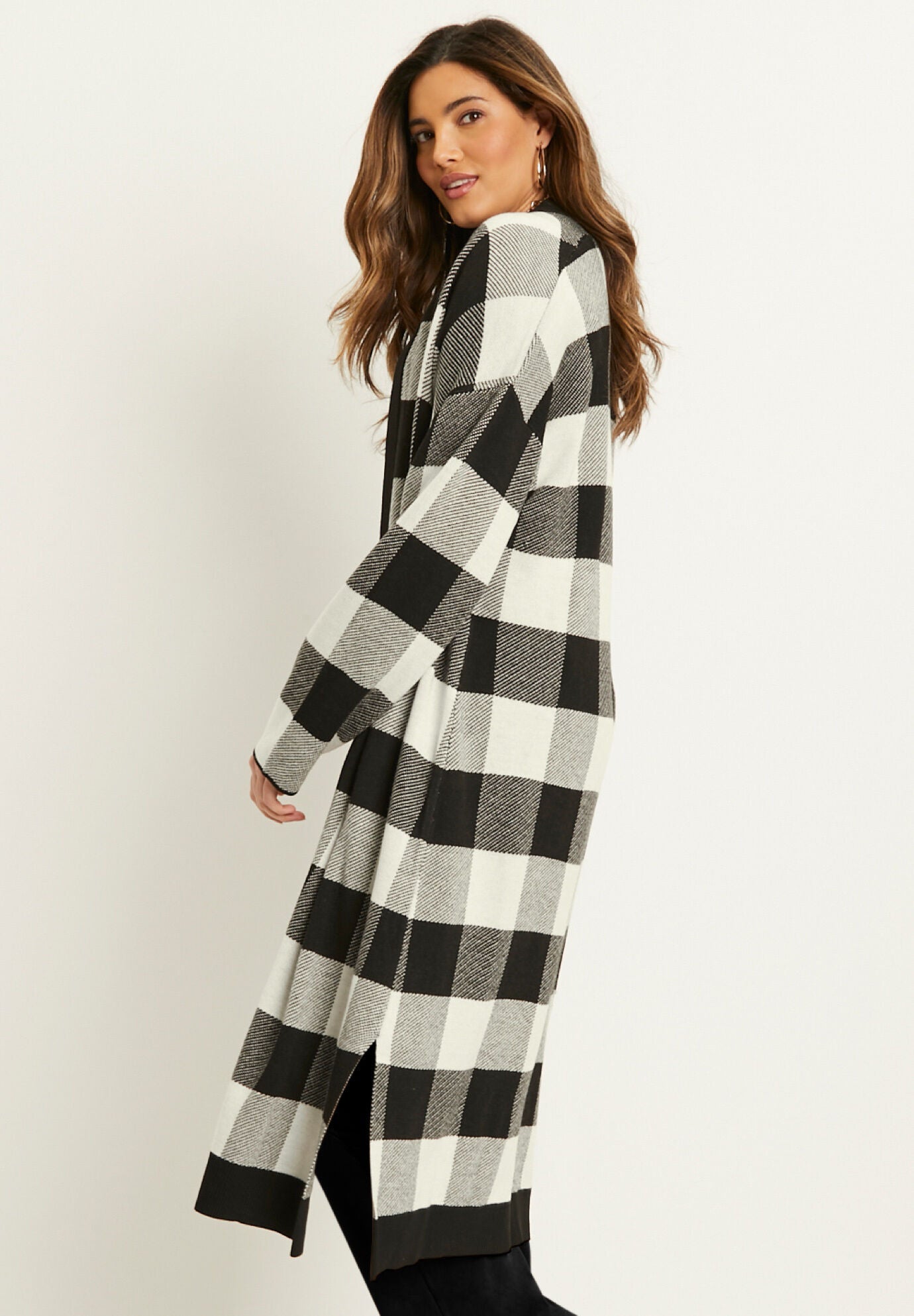 Open-Front Cardigan, , alternate image number 2