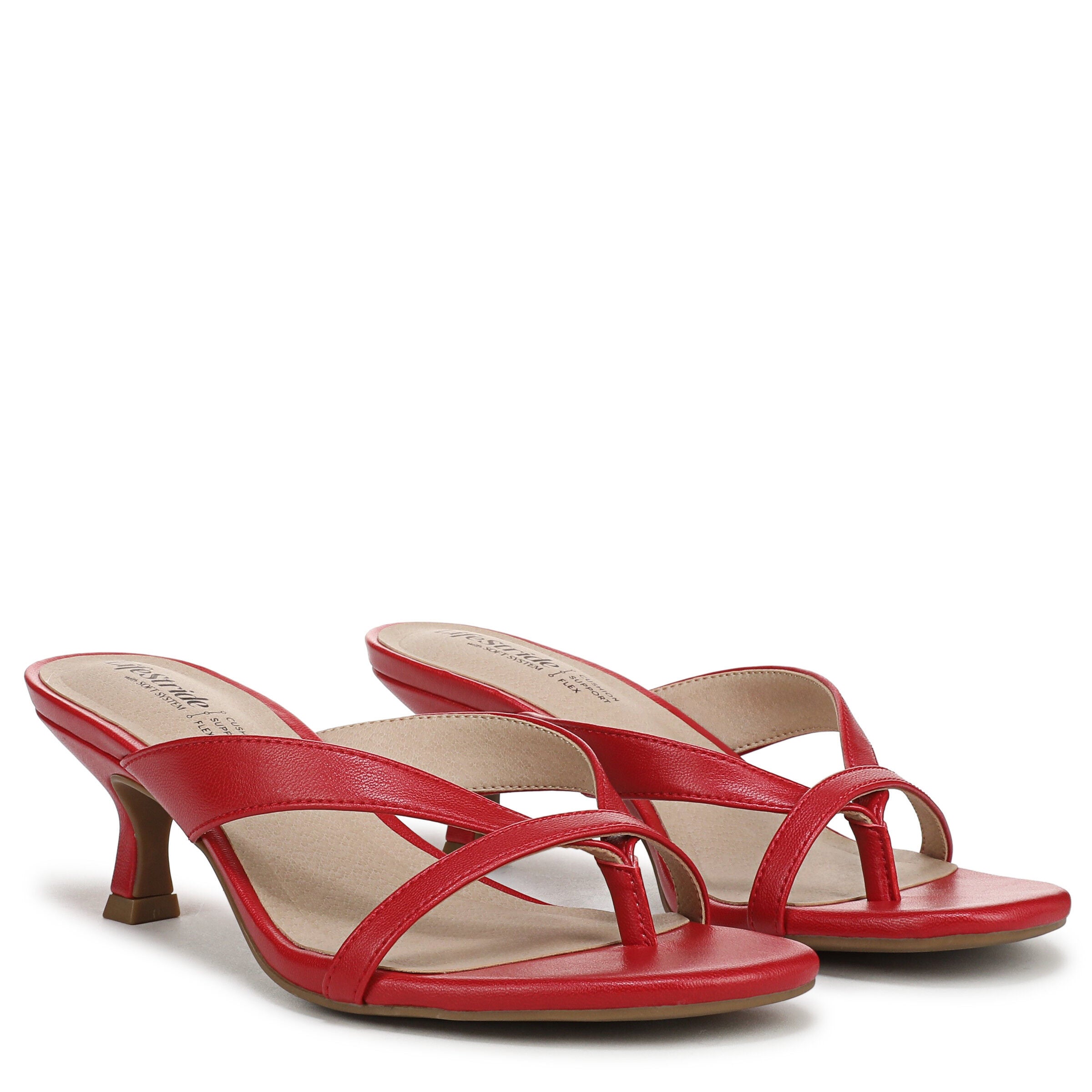 Navine Thong Sandal, FIRE RED, alternate image number 2