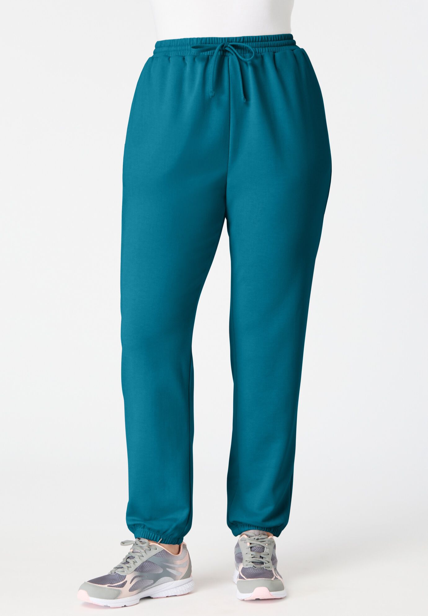 Comfort+ Fleece Slim Leg Jogger, DEEP TEAL, hi-res image number 0