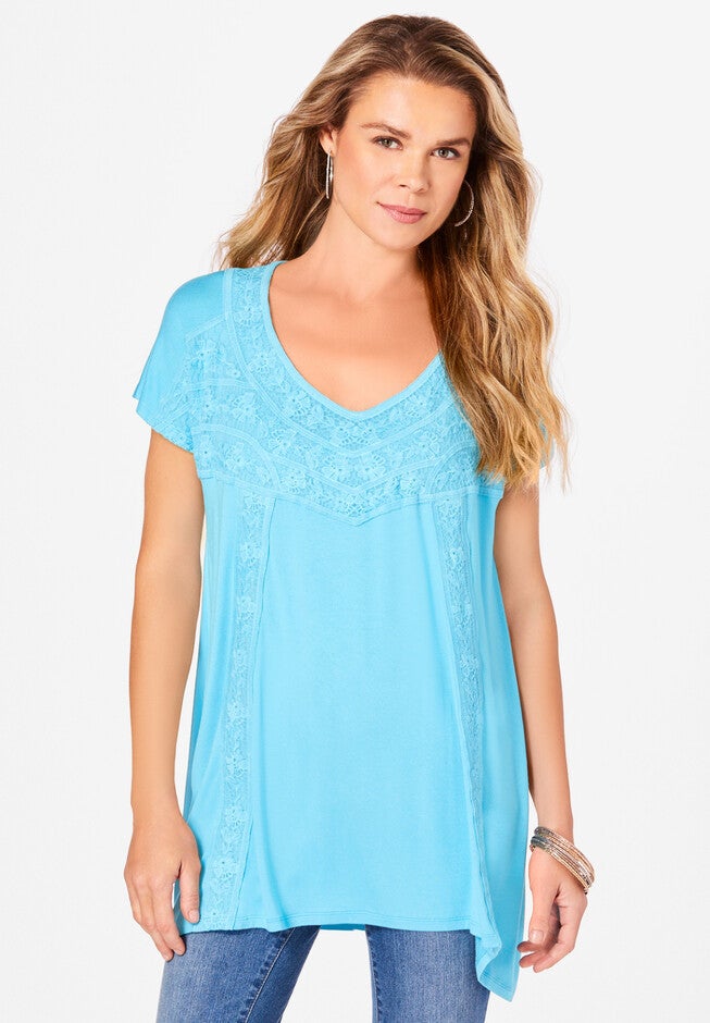 Crochet Swing Tunic, OCEAN, hi-res image number 0
