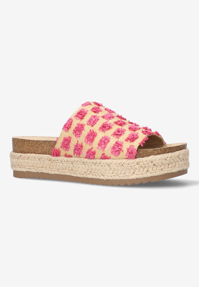 Satara Sandal, NATURAL RAFFIA PINK, hi-res image number null