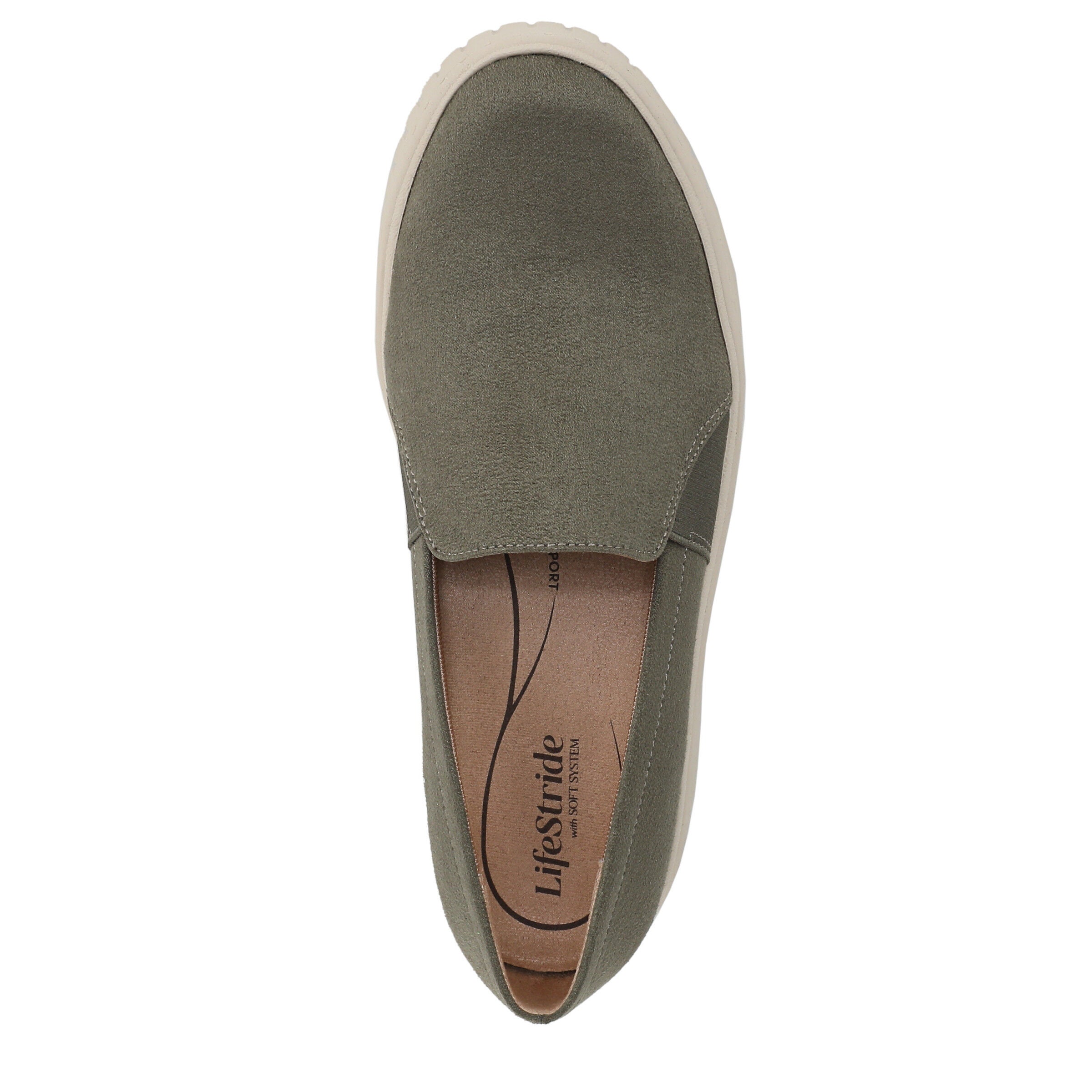 Grandeur Slip-On Flat, SAGE GREEN SUEDE, alternate image number 6
