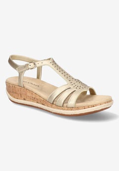 Gold Wedge Sandals