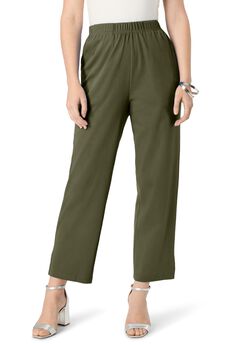 Soft Knit Straight-Leg Capri Pant
