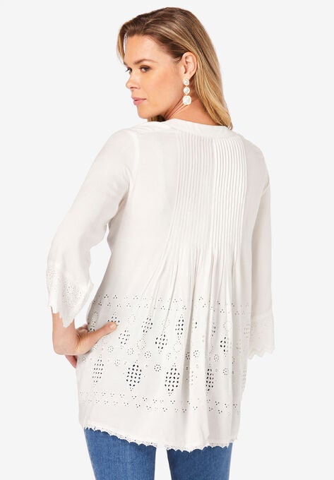 Eyelet Big Shirt, , on-hover image number null
