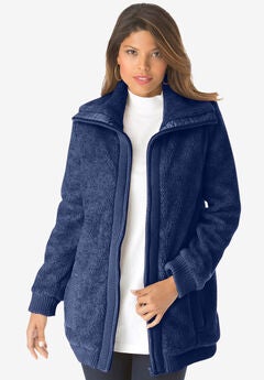 Mid Weight Teddy Bomber Coat