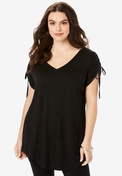 Ruched Sleeve Ultra Femme Tunic