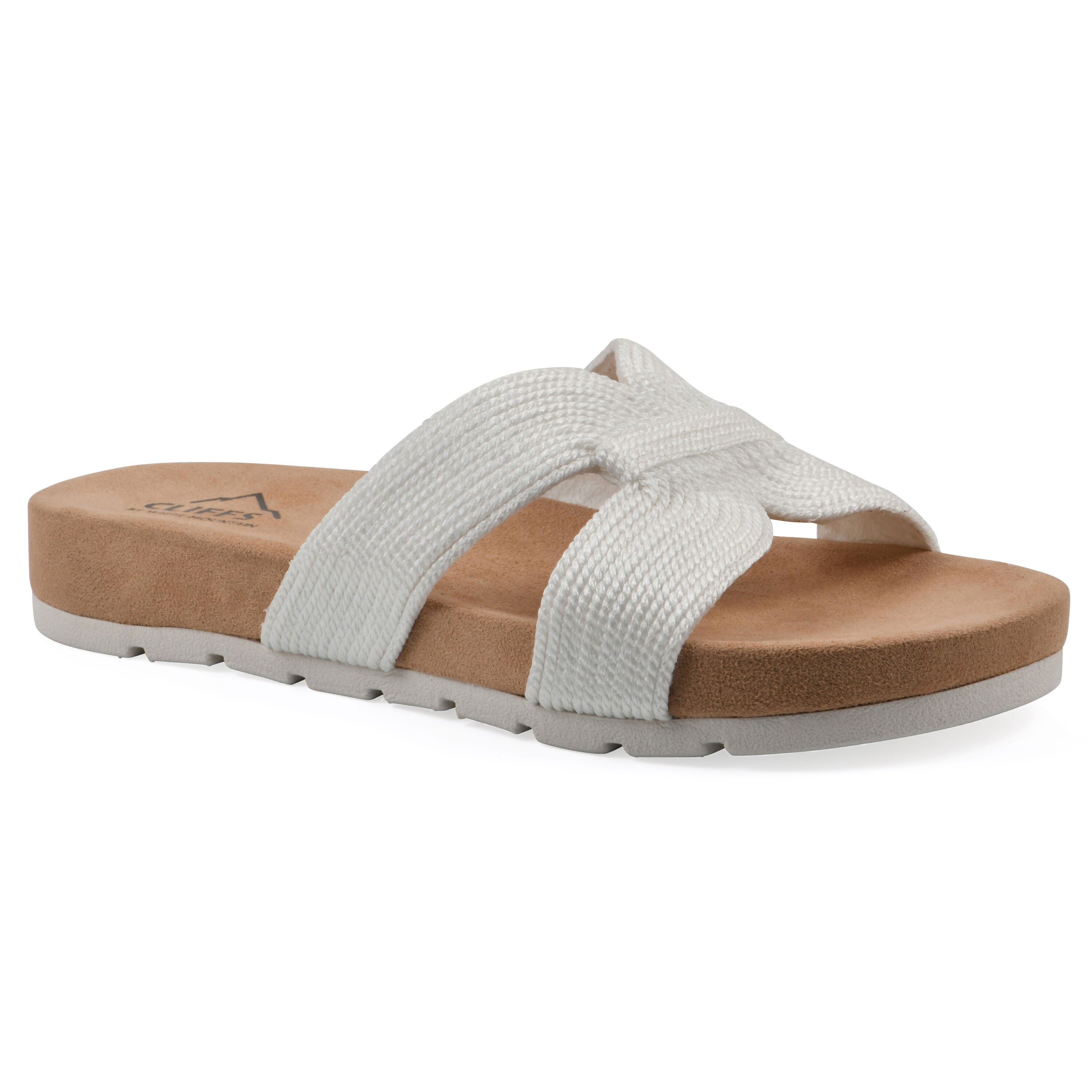 Tindra Slide Sandal, WHITE RAFFIA, hi-res image number 0