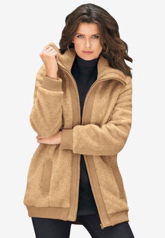 Mid Weight Teddy Bomber Coat