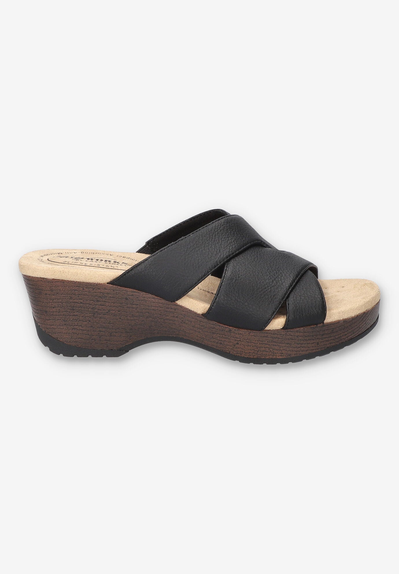 Ren Slip-Resistant Sandal, BLACK, alternate image number 2