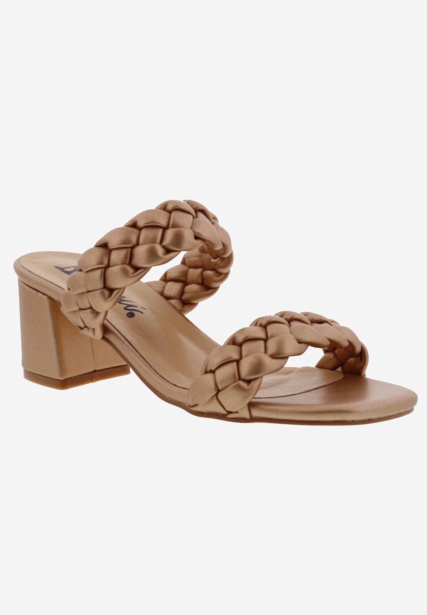Fuss Slide Sandal, ROSE GOLD SMOOTH, hi-res image number 0