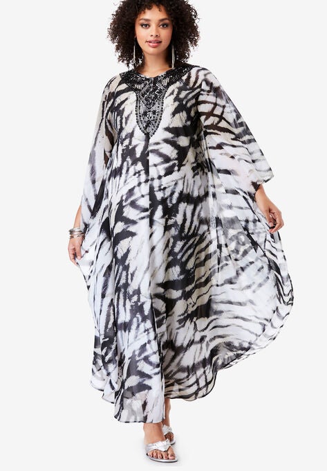 Beaded Caftan Dress Plus Size Dresses Roaman S