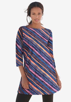 Boatneck Ultimate Tunic with Side Slits