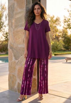 Plus Size Ultra Drape V-Neck Swing Tunic Top