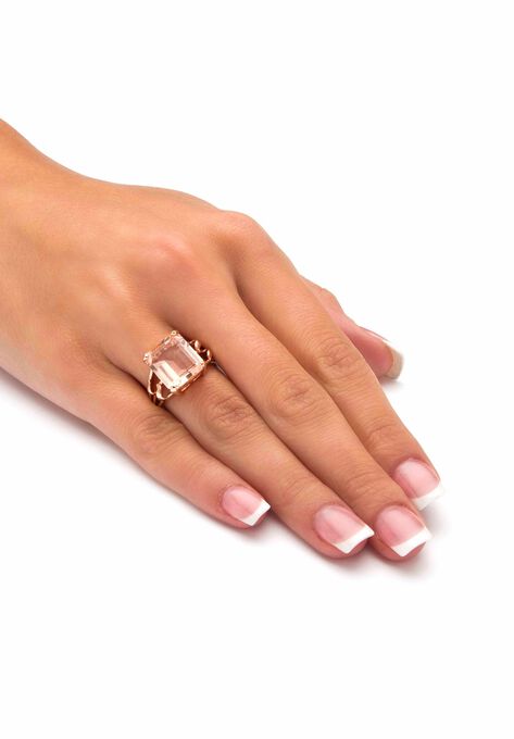 Rose Gold-Plated & Sterling Silver Cocktail Ring, , alternate image number null
