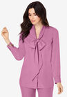 Long Sleeve Bow Blouse, MAUVE ORCHID, hi-res image number null