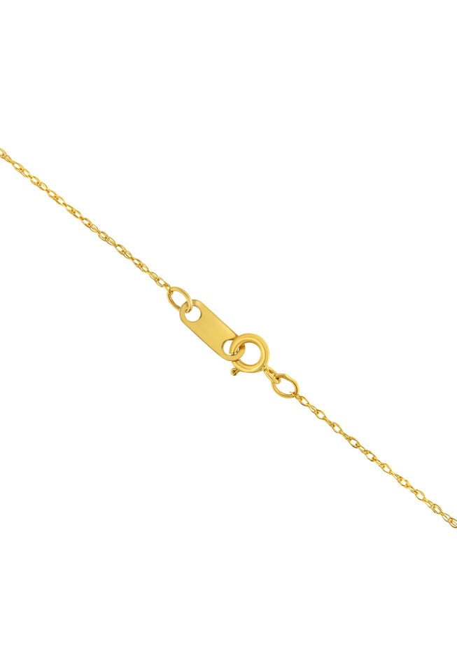 Solid Yellow Gold Slim And Dainty Unisex Rope Chain Necklace 18 inches, , alternate image number 2