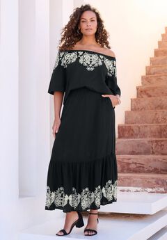 Ruffle Printed Tunic