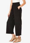 Side-Pocket Essential Stretch Yoga Capri Pant, , alternate image number null