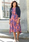 Bolero Cardigan with Three-Quarter Sleeves, , alternate image number null