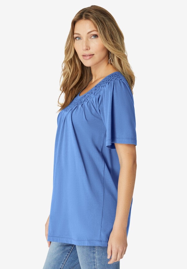 Smocked Tee, , alternate image number null
