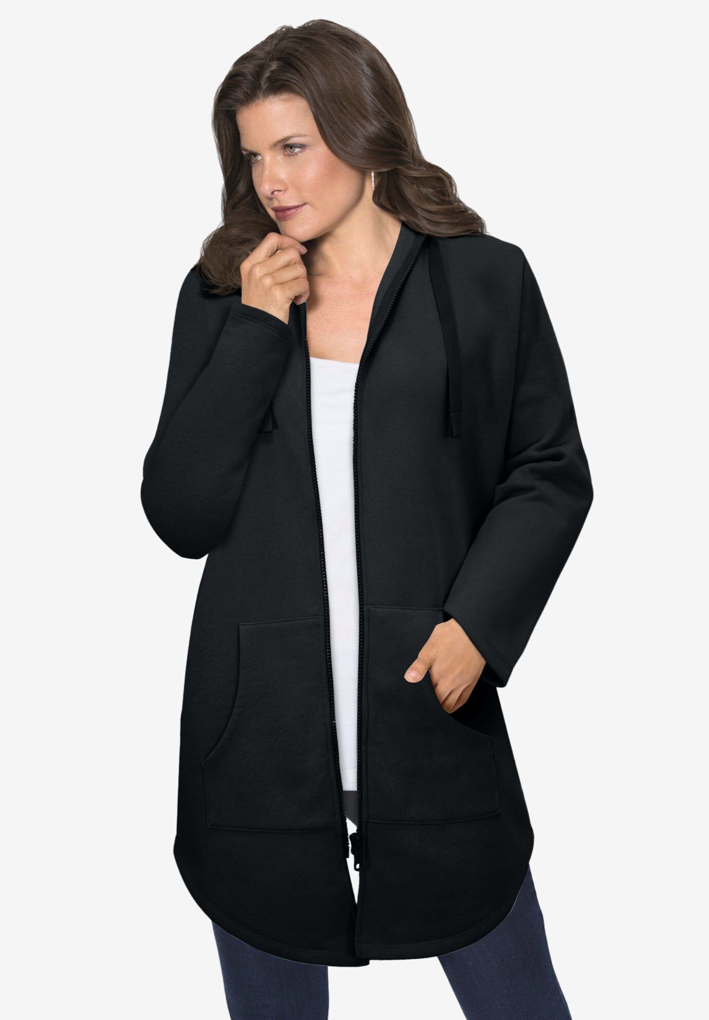 Rana lightweight jacket with hoodie black