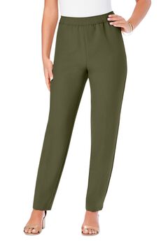 Plus Size Classic Bend Over® Structured Straight Leg Pull-On Pant