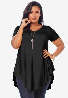 Plus Size Black Sleeveless Top