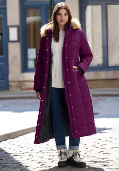 Maxi Length Quilted Puffer Jacket