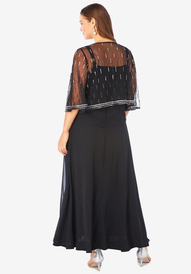 Ombre-Sequined Jacket Dress, , on-hover image number null