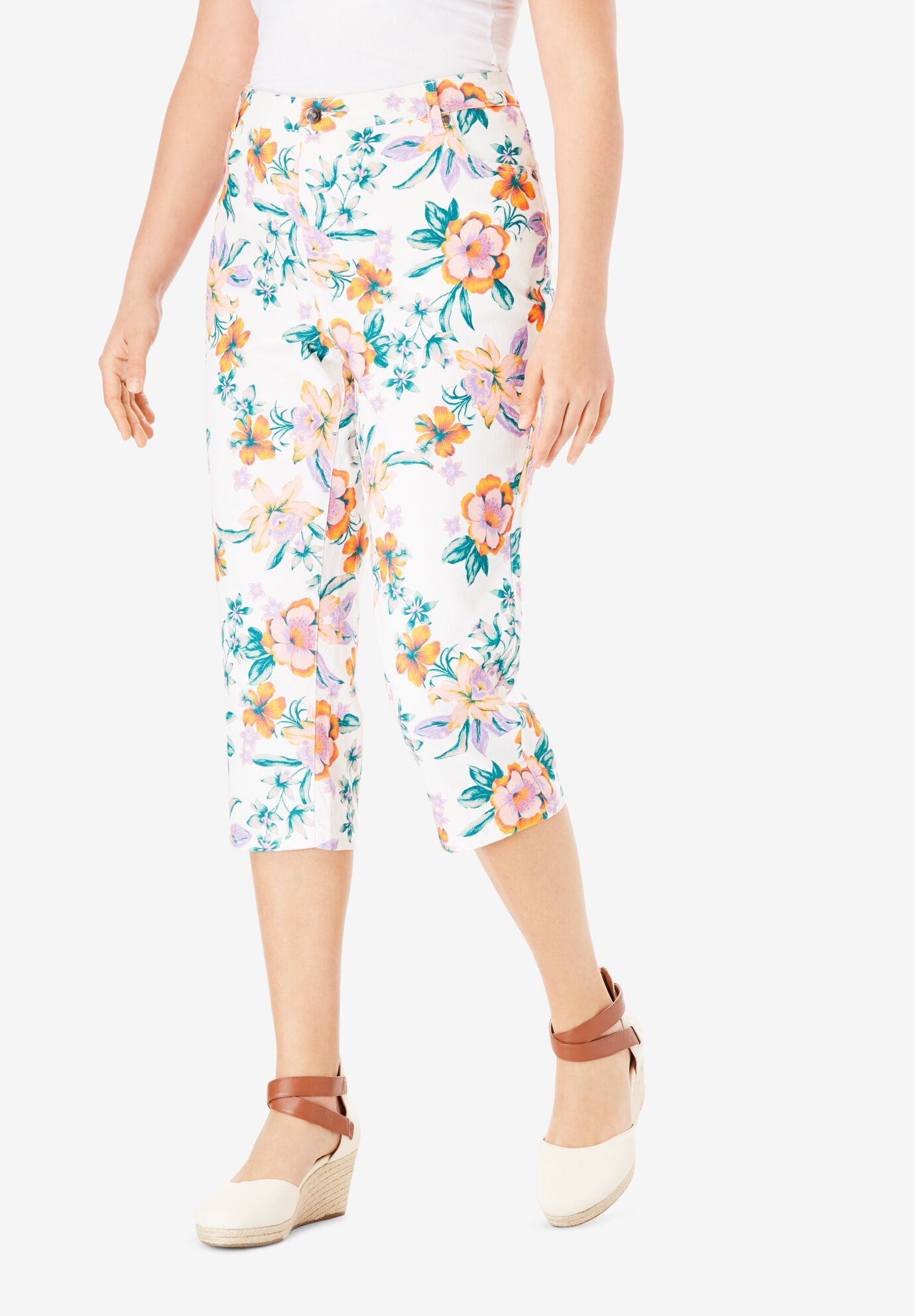 cheap plus size capris