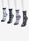 4 Pair Pack Holiday Boot Socks, , alternate image number null