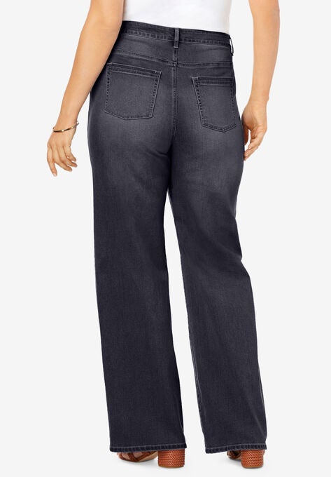 Wide-Leg Jean With Invisible Stretch By Denim 24/7, , on-hover image number null
