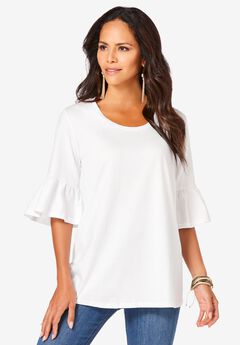 Plus Size Cotton Ultimate Bell Sleeve Tee